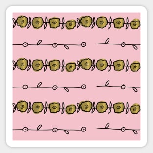 Elegance Seamless pattern with flowers Sticker